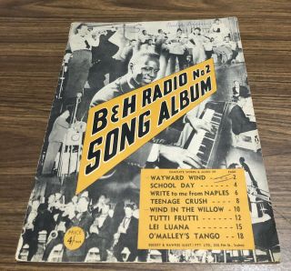 Vintage 1953 - 1958 “b&h Radio No.  2 Song Album”.  Including ‘tutti Frutti’