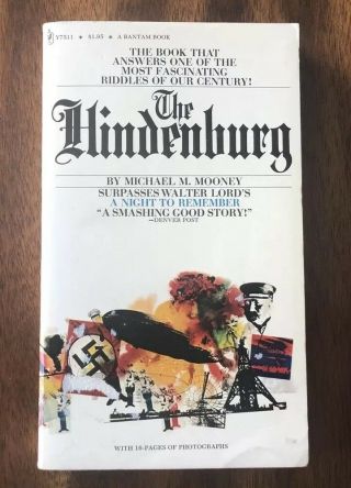 The Hindenburg By Michael M.  Mooney Pb Vg Vintage
