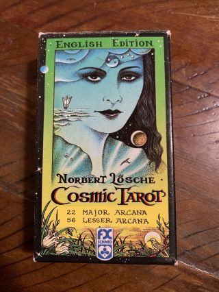 Vintage Cosmic Tarot Deck 1988 By Norbert Losche - All Cards & Booklet Present