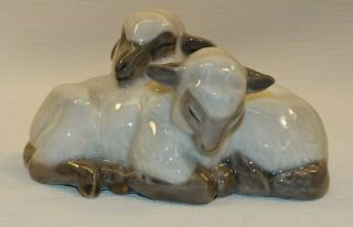 Vintage Royal Copenhagen Denmark Sleeping Sheep Porcelain Figurines 2769