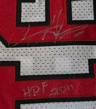 Dennis Rodman signed White Chicago Bulls jersey W/ HOF Inscription JSA Witnessed 3