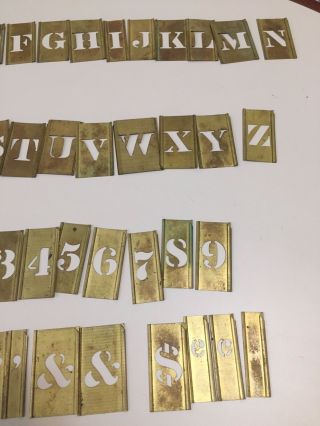 VTG Reese’s Interlocking Brass Letter Stencils Set 1 