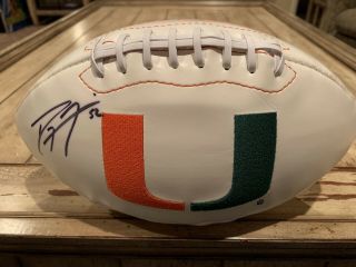 Ray Lewis Autographed/signed Football Miami Hurricanes