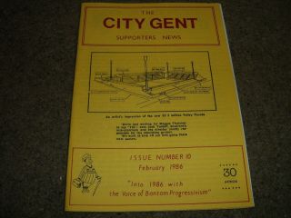 Vintage City Gent Bradford City Fanzine Issue No 10 February 1986