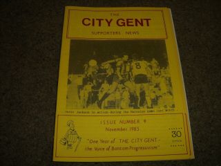 Vintage City Gent Bradford City Fanzine Issue No 9 November 1985