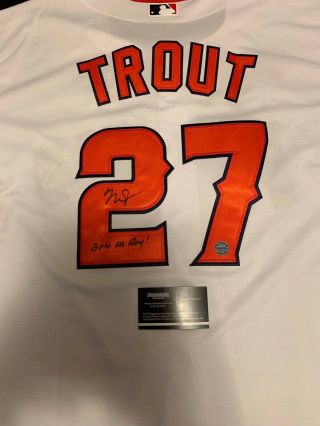Mike Trout Hand Signed Autographed Jersey With