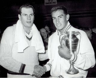 1959 Vintage Photo Alex Olmedo Beat Dick Savitt To Win Us National Indoor Tennis