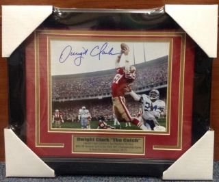 Dwight Clark Signed Autographed & Framed 8x10 Photo W/ Jsa The Catch Sf 49ers