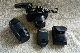 Canon Eos Rebel S Ii Slr Film Camera Vintage 35 - 80mm And 75 - 300 Lenses