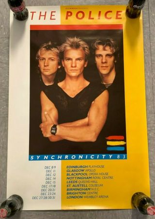 Vintage 1983 The Police - Synchronicity 20x30 " Album Debut Music Poster