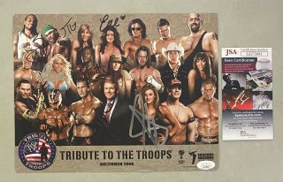 Wwe 2008 Tribute To Troops 10x Signed 9x11 Photo John Cena Vince Mcmahon,  Jsa