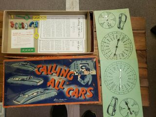 Calling All Cars Parker Brothers Vintage Board Game Extra Cars And Boards