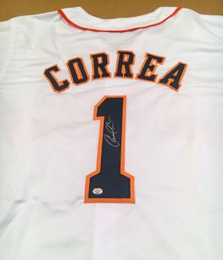 Carlos Correa Houston Astros Autographed Signed Jersey Xl