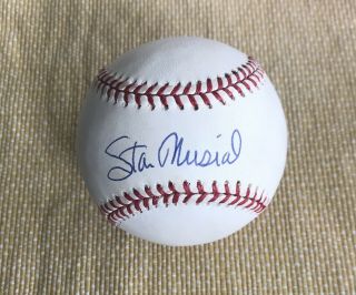 Vintage Stan Musial Signed Autographed Nl William White Baseball