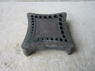 Vintage C.  T.  D.  Co.  No.  50 Die Cast Drill Bit Index Stand 1/16 " - 1/2 " Made In Usa