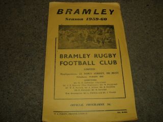 Vintage Bramley V Halifax 18th April 1960 1959/60