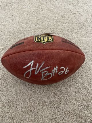 Leveon Bell Signed Official Nfl Game Ball “the Duke” Steelers Jets