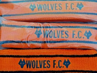 Wolverhapton Wanderers Towelling Headband Sweatband Wolves Vintage Football Item