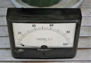 Vintage 1940s Western Electric Amperes D.  C.  Meter S18 Ham Radio