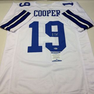 Dallas Cowboys Amari Cooper Signed White Custom Jersey W/beckett