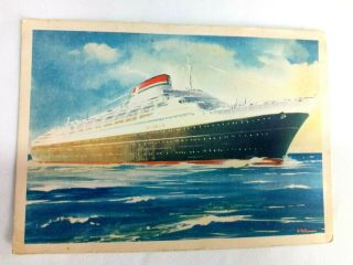 Vintage Postcard Andrea Doria Cristoforo Colombo Italian Ship Boat