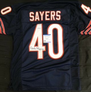 Gale Sayers Signed Autographed Chicago Bears Jersey Psa