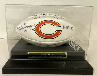 Gale Sayers 40 Chicago Bears Hof 77 Signed Limited Edition Stat Football