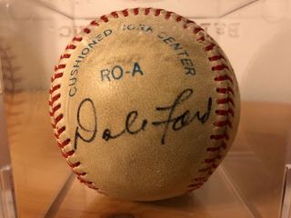 Vintage Mlb Umpire Crew Signed Game Baseball With Case