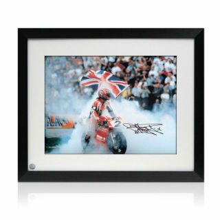Framed Carl Fogarty Signed Superbikes Photo Motor Sport Memorabilia