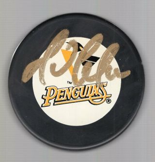 Mario Lemieux Signed Autographed Auto Pittsburgh Penguins Puck Bas V42715