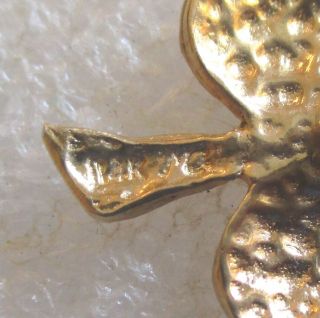 Vintage 14K Gold Clover Tie Tack Pin Tac Men ' s Jewelry 1.  37 grams Scrap or Not 3