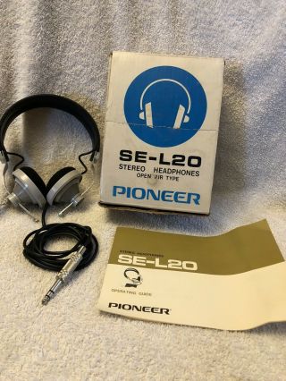 Vintage Pioneer Se - L20 Stereo Headphones With Paperwork