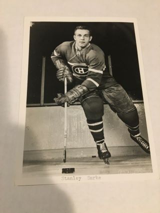Vintage Hockey Photo Montreal Canadiens Stanley Smrke