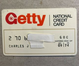 Lot12 Vintage Collectable Getty Oil Credit Charge Card Expires 09/74