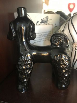 Vintage Ceramic Poodle Decanter 5” Figurine 3
