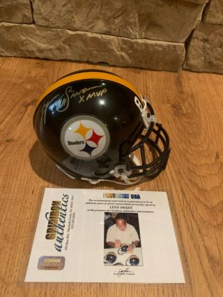 Lynn Swann Signed Auto Customized Mini Helmet - Steelers X Mvp W/coa