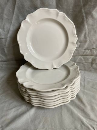 Set Of 8 Vintage Red Cliff Ironstone Heirloom Fine China 8 3/4” Plates