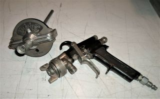 Vintage Binks Model 7 Paint Spray Gun With Sharpe Attachment
