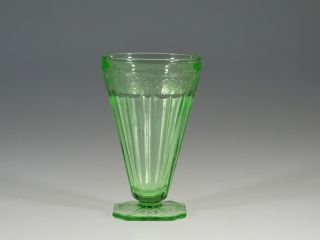 Vintage Jeannette Glass Green Adam Iced Tea Tumbler C.  1935