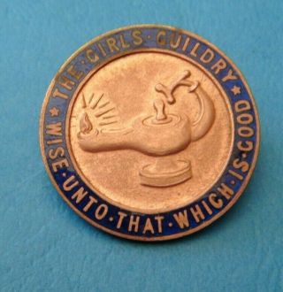 The Girls Guildry 3 Years Service Vintage Girls Brigade Enamel Pin Badge