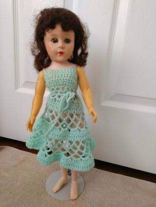Vintage 18 Inch Doll With Jointed Knees And Ankles Stand