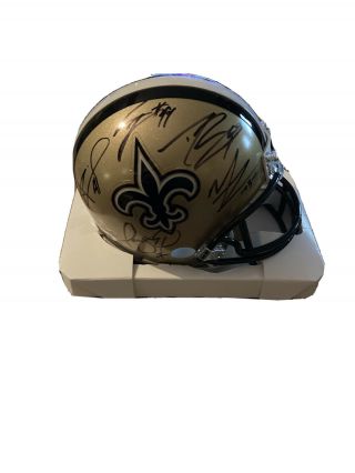 Drew Brees Team Signed Orleans Saints Mini Helmet