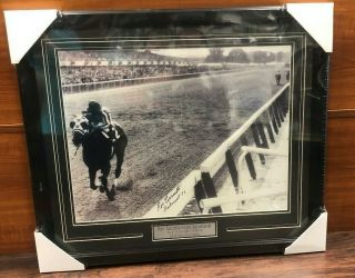 Ron Turcotte Rides Secretariat Autographed Signed And Framed 16x20 Photo W/ Jsa