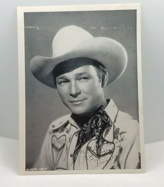 Vintage Movie Cowboy Roy Rogers Signed Autograph Studio Still Photo Picture