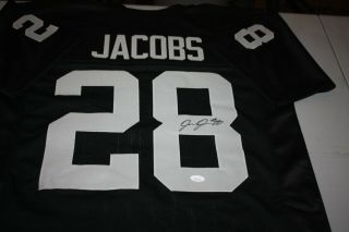 Oakland Raiders Josh Jacobs 28 Signed Stitched Home Jersey Jsa Witness Alabama