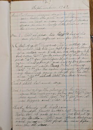 Vintage Handwritten Diary Of A Woman In Her 90 