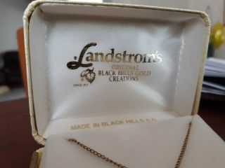 Vintage Landstrom ' s 10k Black Hills Gold Sweetheart Necklace 2 grams wear scrap 3