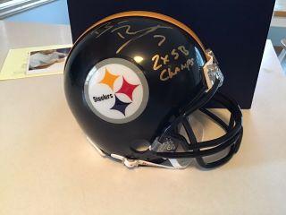 Ben Roethlisberger Auto Signed Pittsburgh Steelers Mini Helmet