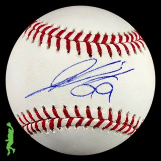 Hyun - Jin Ryu Autographed Rawlings Mlb Baseball Ball Blue Jays Jsa