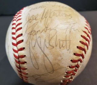 1984 Kansas City Royals Team Signed Baseball - 27 Autos - George Brett Howser,